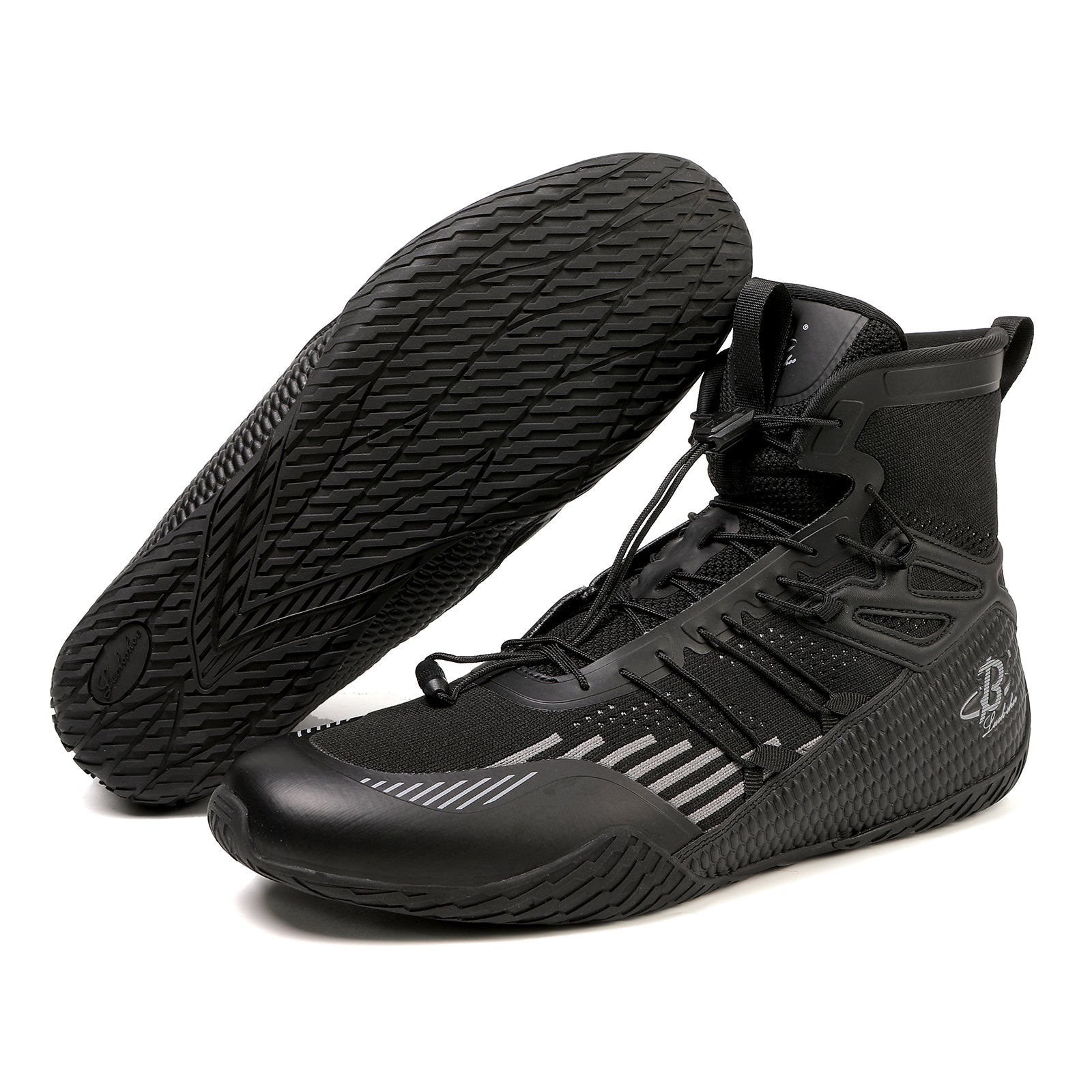 Men's Boxing Shoes Black LS508 – B LUCK SHOE