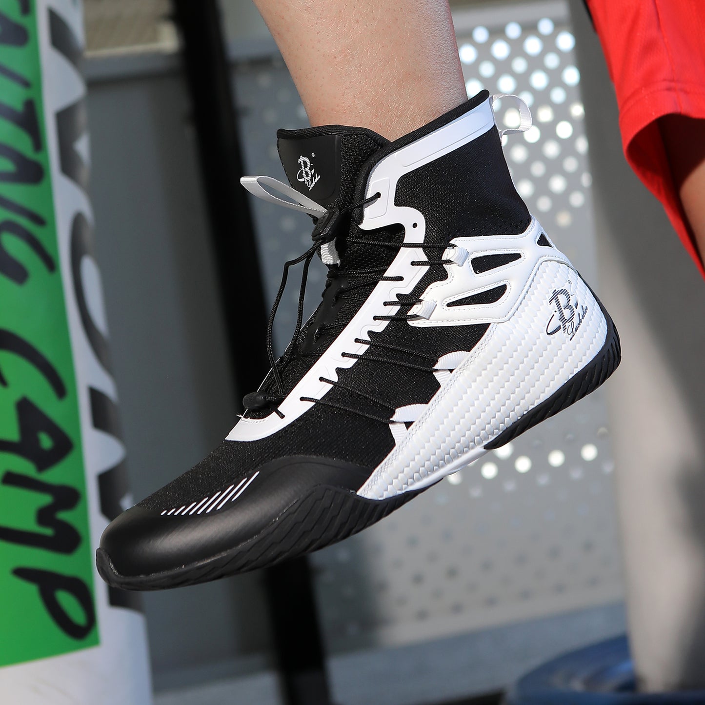 Men's Boxing Shoes Black/ White LS508