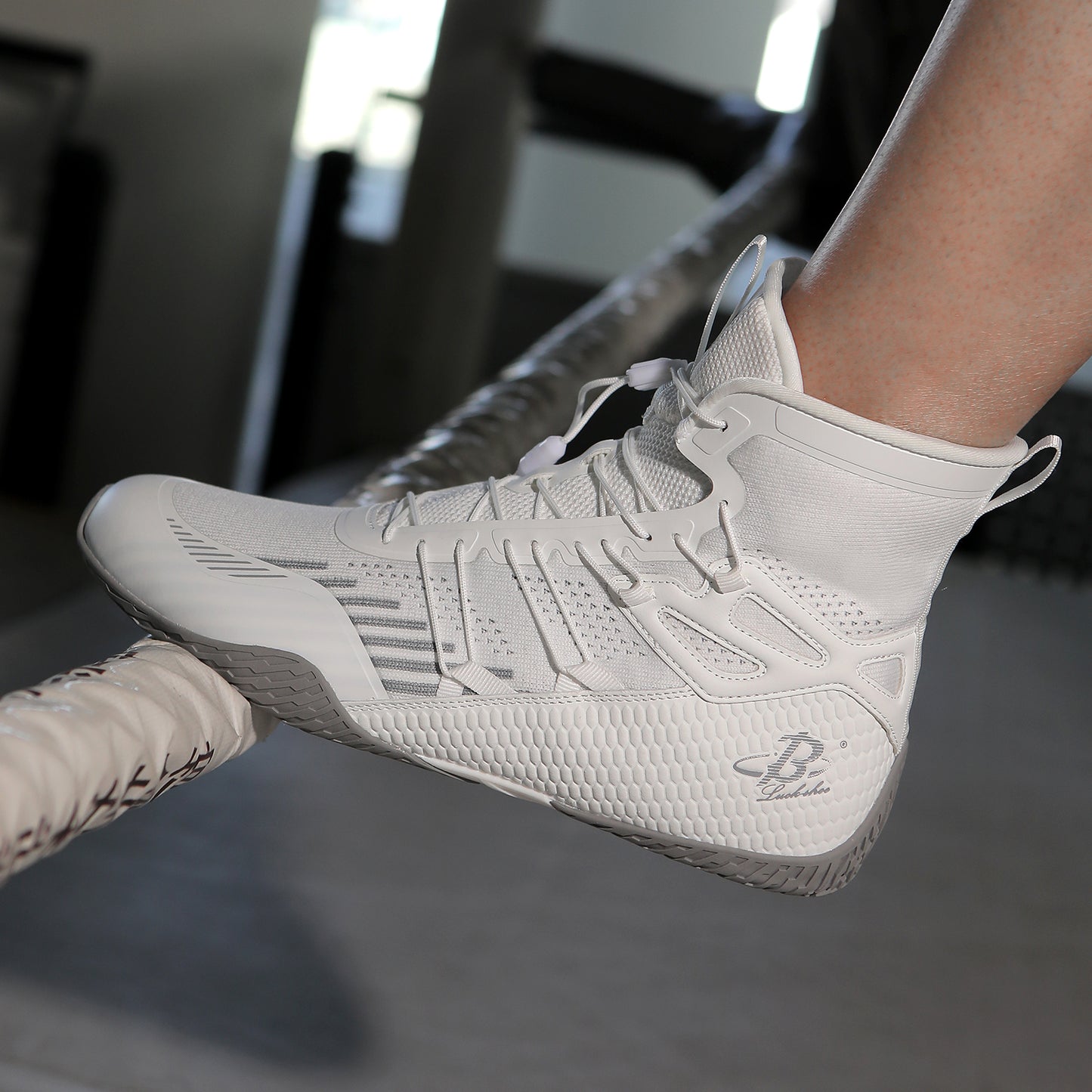 Men's Boxing Shoes White/ Grey LS508