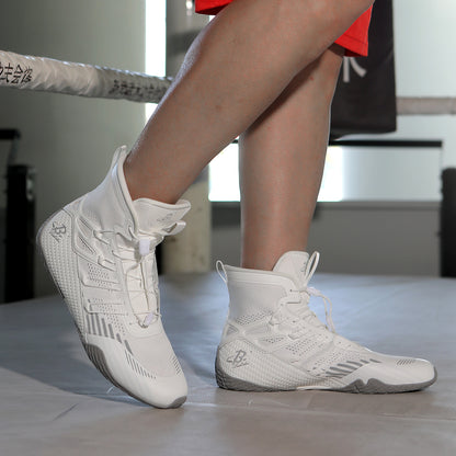 Men's Boxing Shoes White/ Grey LS508