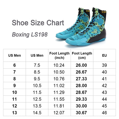 Men's Boxing Shoes Blue LS198
