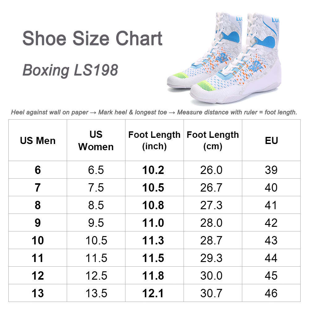 Men's Boxing Shoes White LS198