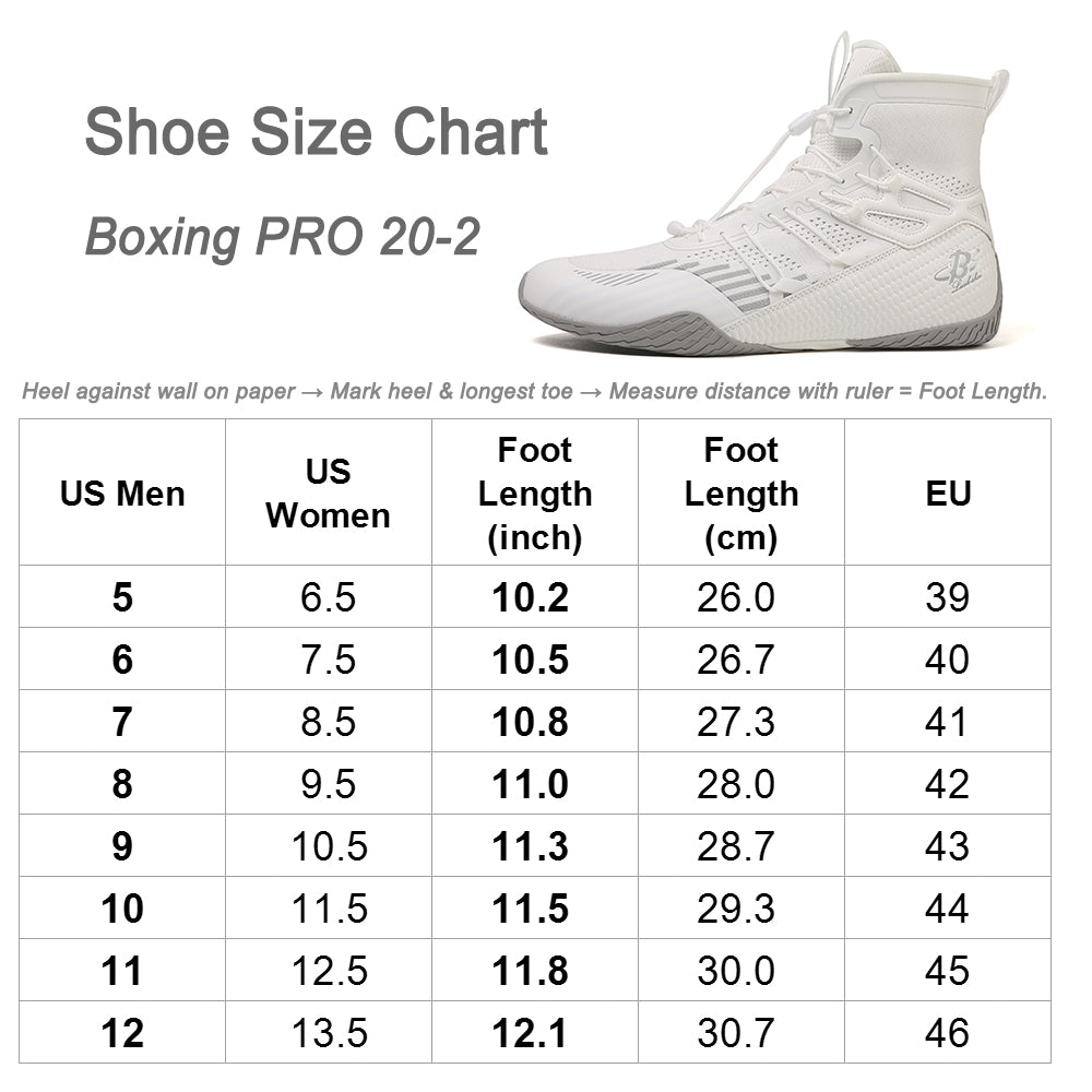 Men's Boxing Shoes White/ Grey LS508 – B LUCK SHOE