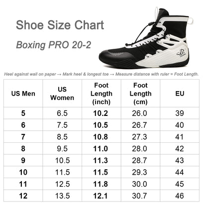 Men's Boxing Shoes Black/ White LS508